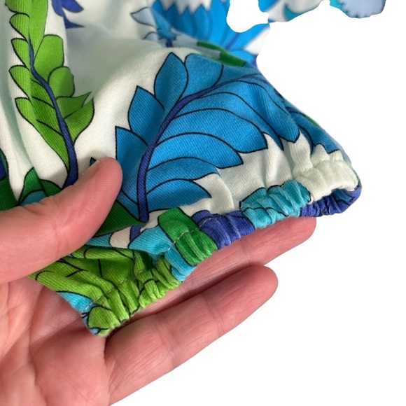 Belle by Susan Gravel Size XS Blue Green Floral 3/4 Sleeve Tripleluxe Knit Top - Picture 5 of 5